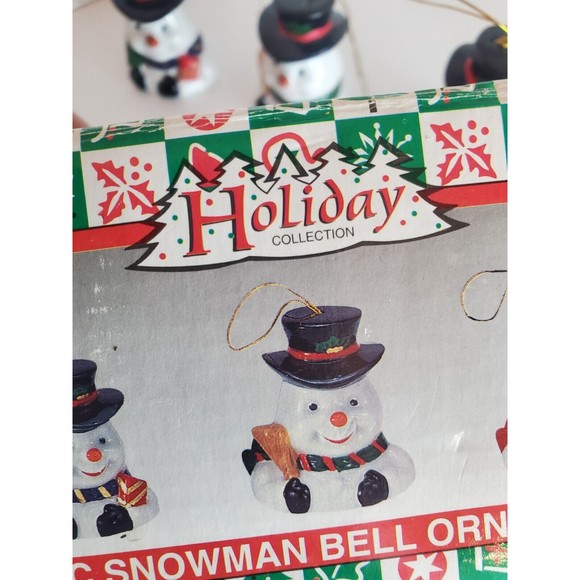 Vintage World Bazaar 3 Piece Snowman Bells Ornament Set - Picture 7 of 8
